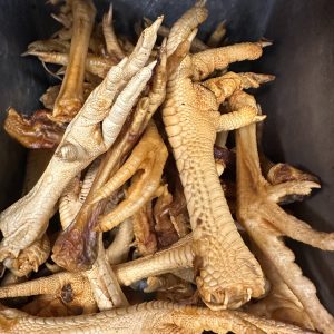 Dehydrated chicken feet