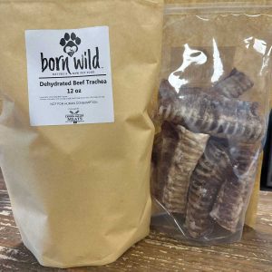 Dehydrated beef trachea bagged pet food